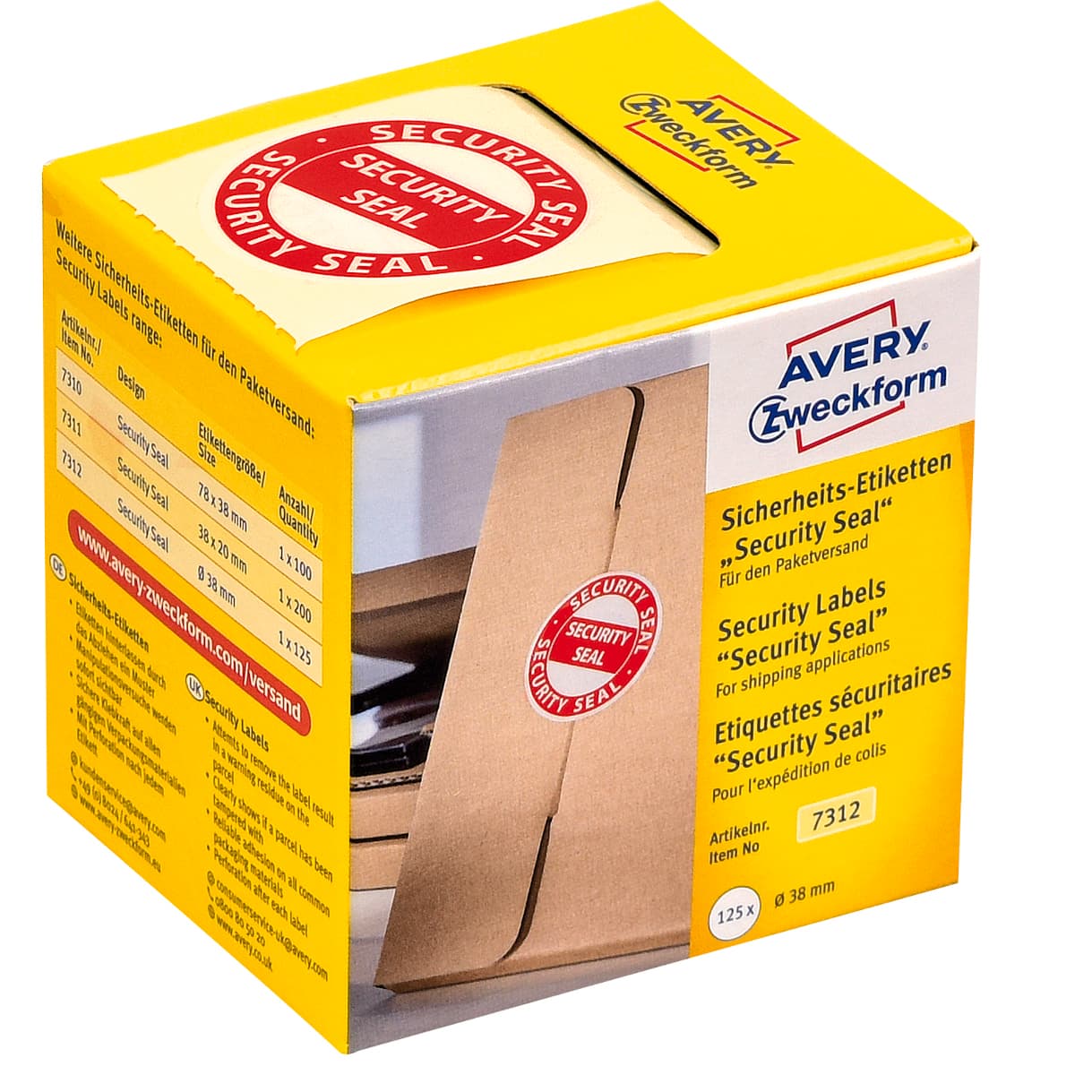 Plomba zabezpieczająca średnica Q38mm 125szt AVERY ZWECKFORM 7312