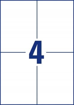Etykiety ECONOMY A4 białe 105x148mm ELA024 AVERY ZWECKFORM