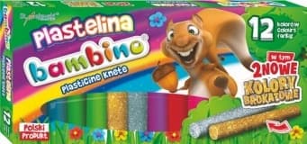 Plastelina szkolna Zestaw 12 kolorów BAMBINO St.Majewski