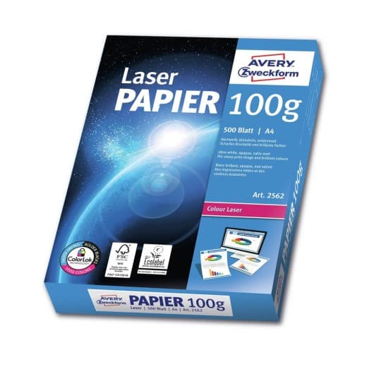 Papier foto A4 100g laser PREMIUM obustronny satynowy (500ark) 2562 AVERY ZWECKFORM