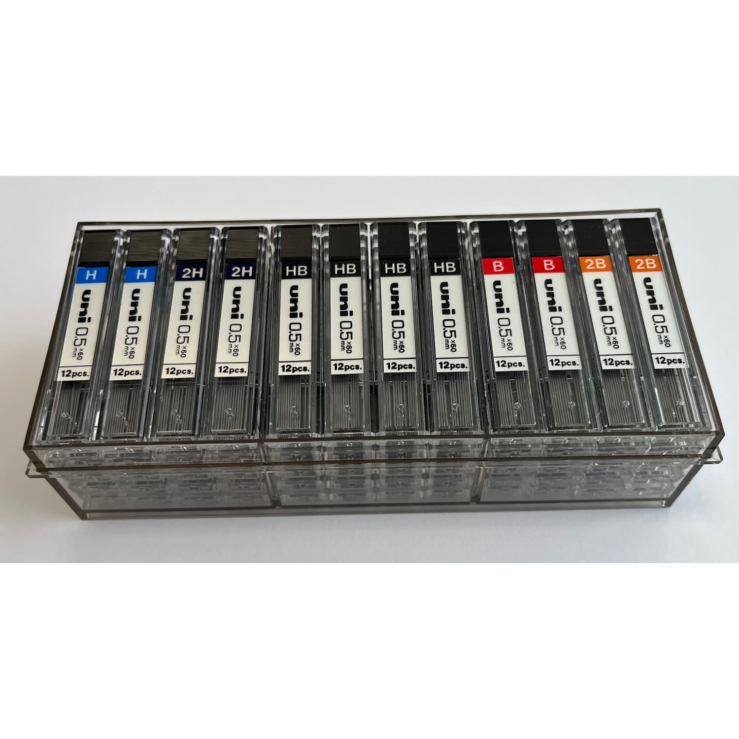 Grafit do ołówków automatycznych 0,5mm (30xHB,12xH,3x2H,12xB,3x2B) UL-1405/5D UNI
