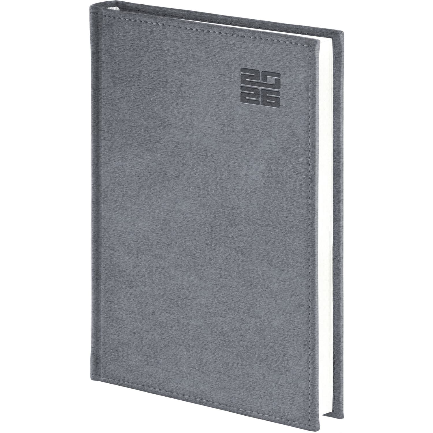 Kalendarz A5 Aluminium STANDARD tygodniowy z notesem p.biały 237 A5TNB srebrny Wokół Nas