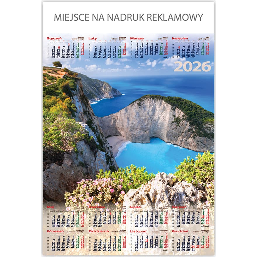 Kalendarz Plakatowy B1, P03 KLIFY 67x98cm TELEGRAPH