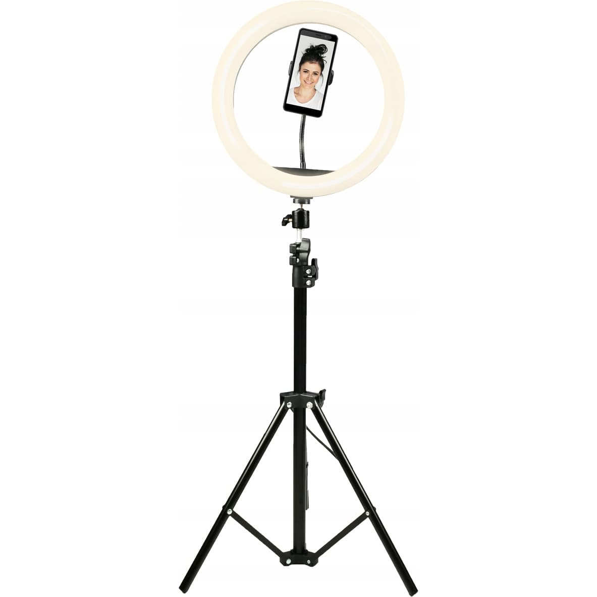 Statyw + lampa led ring 30cm + uchwyt na telefon (RLT-1201) DENVER