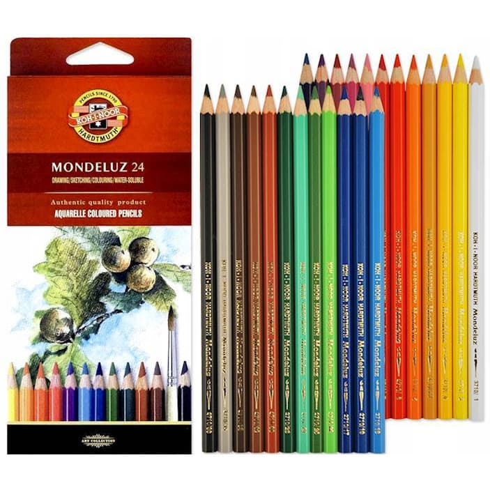 Kredki akwarelowe MONDELUZ 24 kolory 3718 KOH-I-NOOR