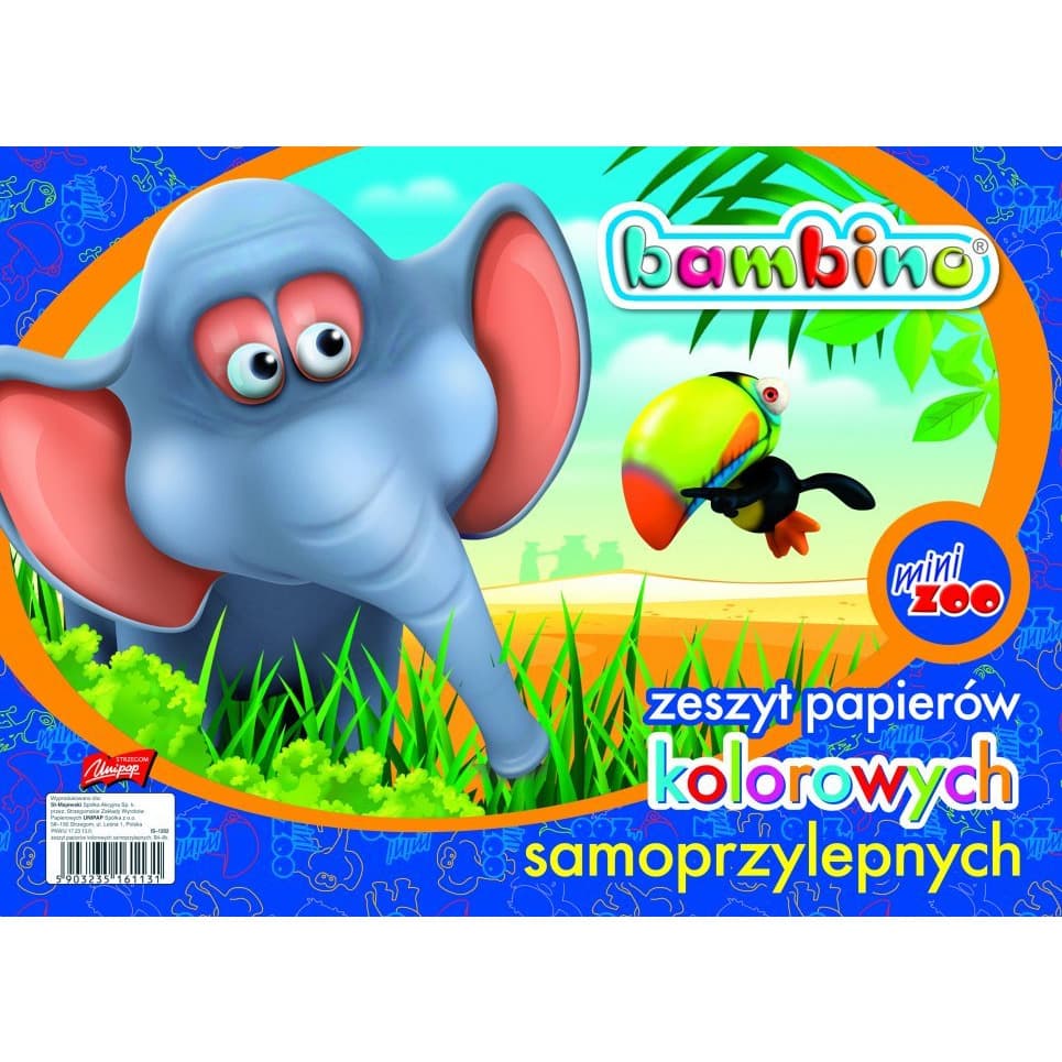 Zeszyt papierów kolorowych samoprzylepnych B4 8kartek BAMBINO