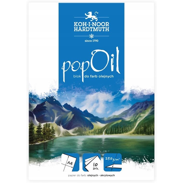 Blok malarski A4 250g. 10 arkuszy POPOIL BLO-OIA4PO KOH-I-NOOR