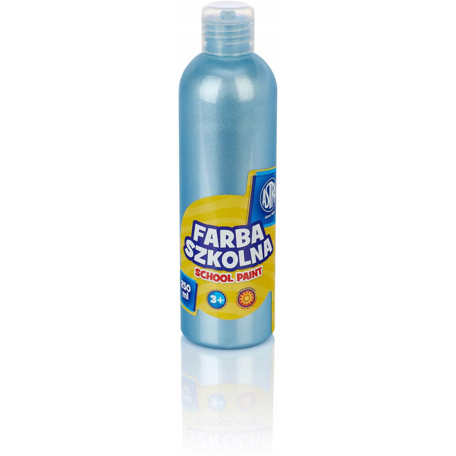 Farba plakatowa szkolna ASTRA 250ml perłowa niebieska 301217039 ASTRA