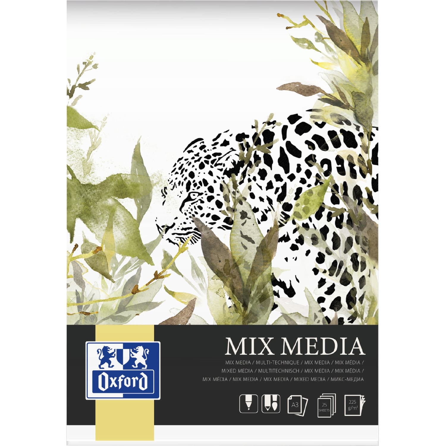 Blok malarski techniczny A3 MIX MEDIA 25 kartek 225g 400166124 OXFORD