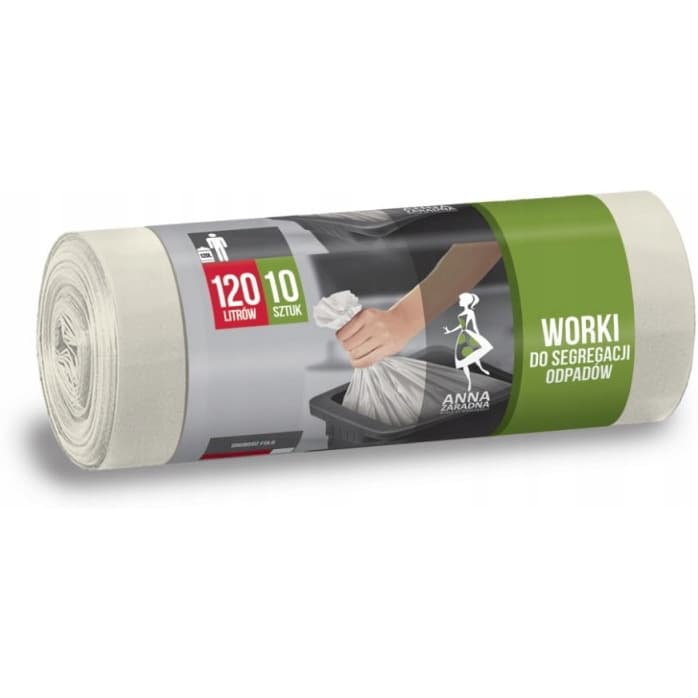 Worki do segregacji odpadów INNE 120L 10szt białe WNS-7010V1
