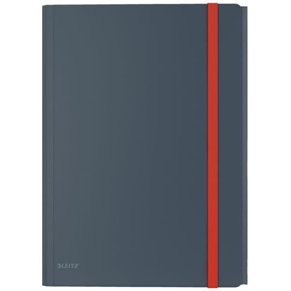 Teczka z gumką i kieszonką, PP, szara 46190089