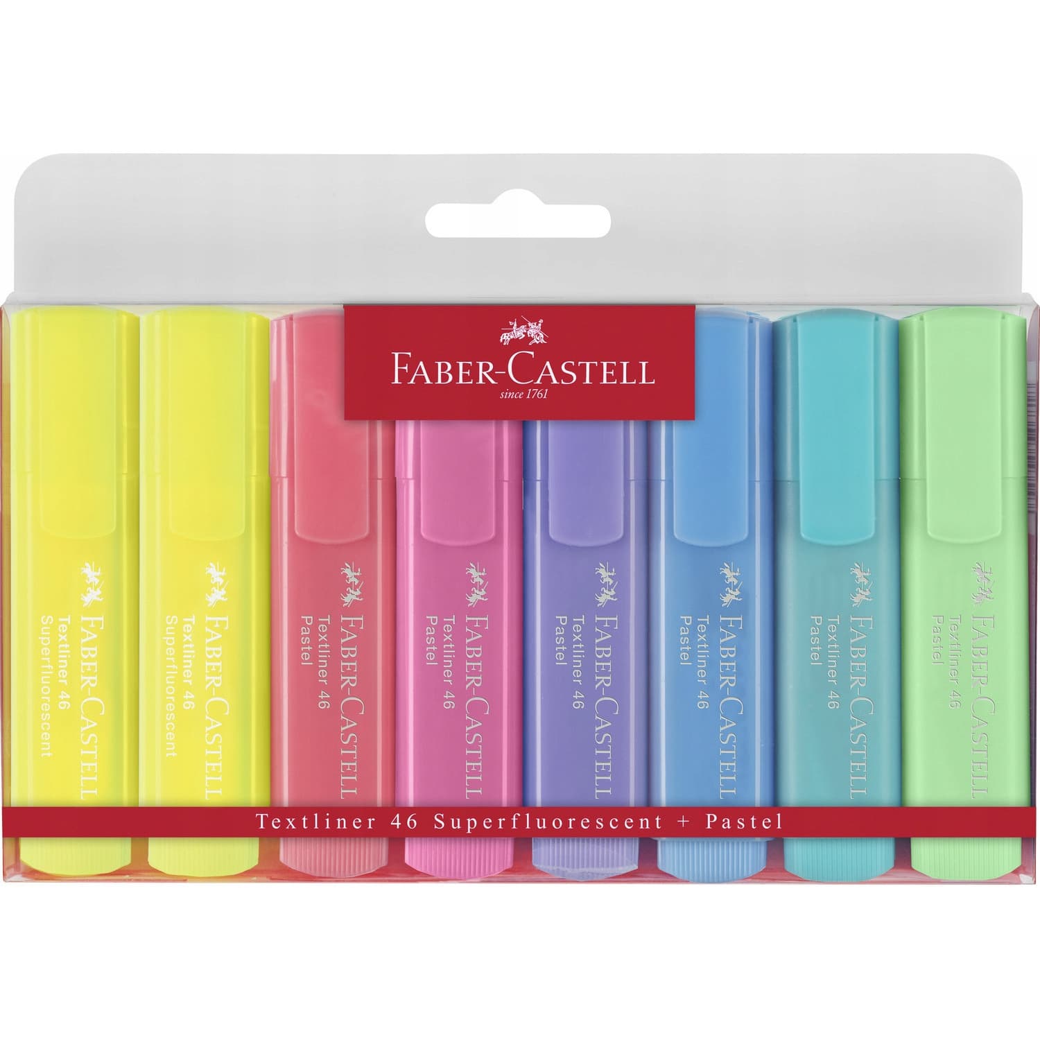 Zakreślacz 1546 pastelowe w etui 8sztuk 154681 FC FABER-CASTELL
