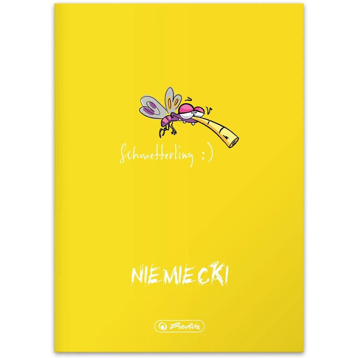 Zeszyt szkolny przedmiotowy A5 60 kartek w kratkę 70g JĘZYK NIEMIECKI 400197977 HERLITZ