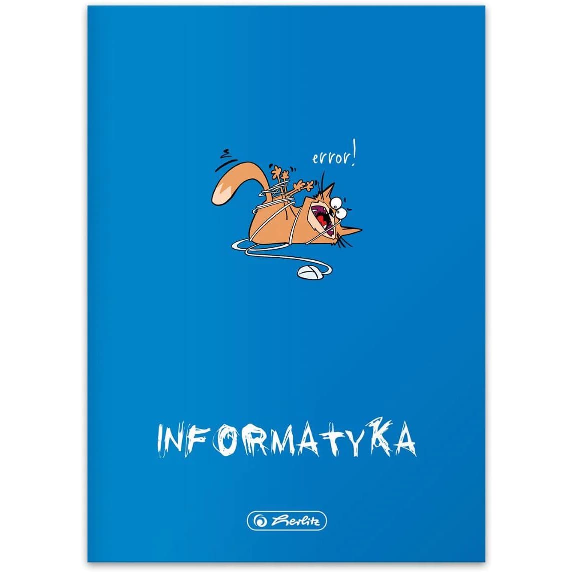 Zeszyt szkolny przedmiotowy A5 60 kartek w kratkę 70g INFORMATYKA 400198104 HERLITZ