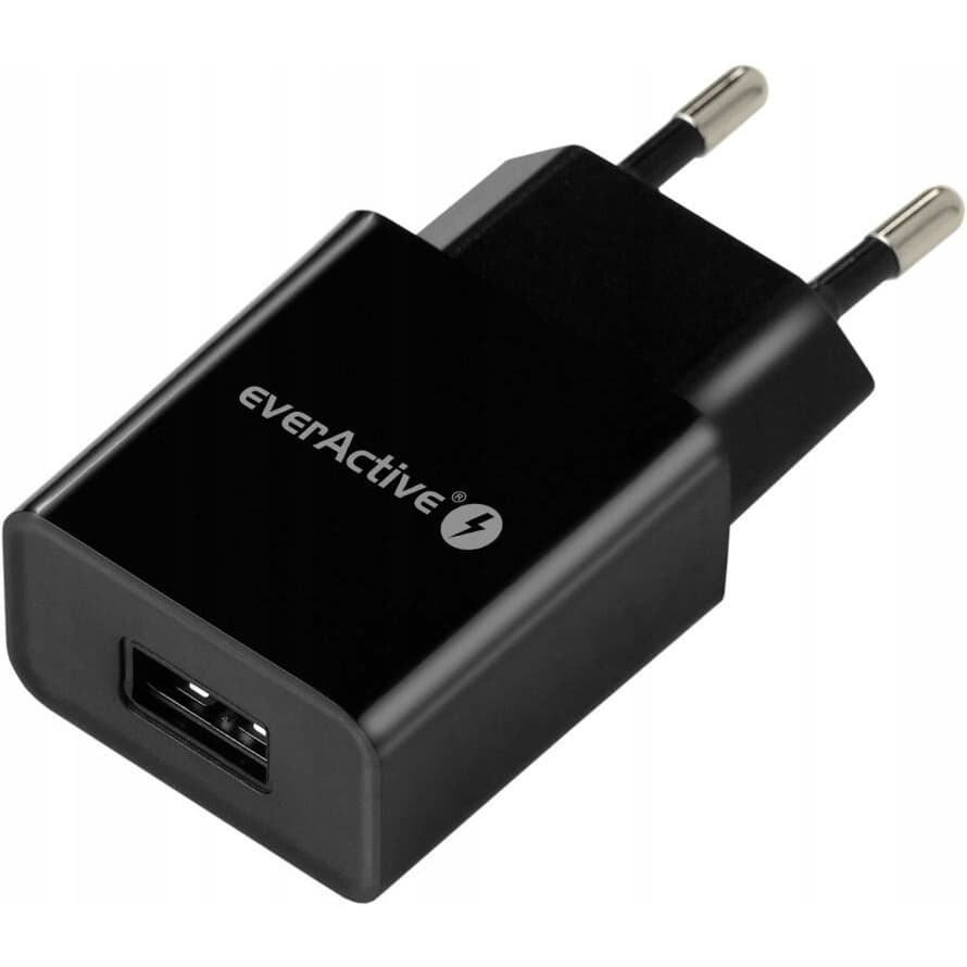 Ładowarka sieciowa 230V EVERACTIVE SC-100B 1xUSB 1A czarna 1W