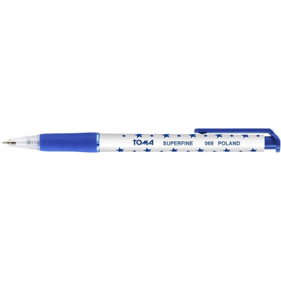 Długopis automatyczny GWIAZDKI niebieski 0,5mm TO-069 TOMA