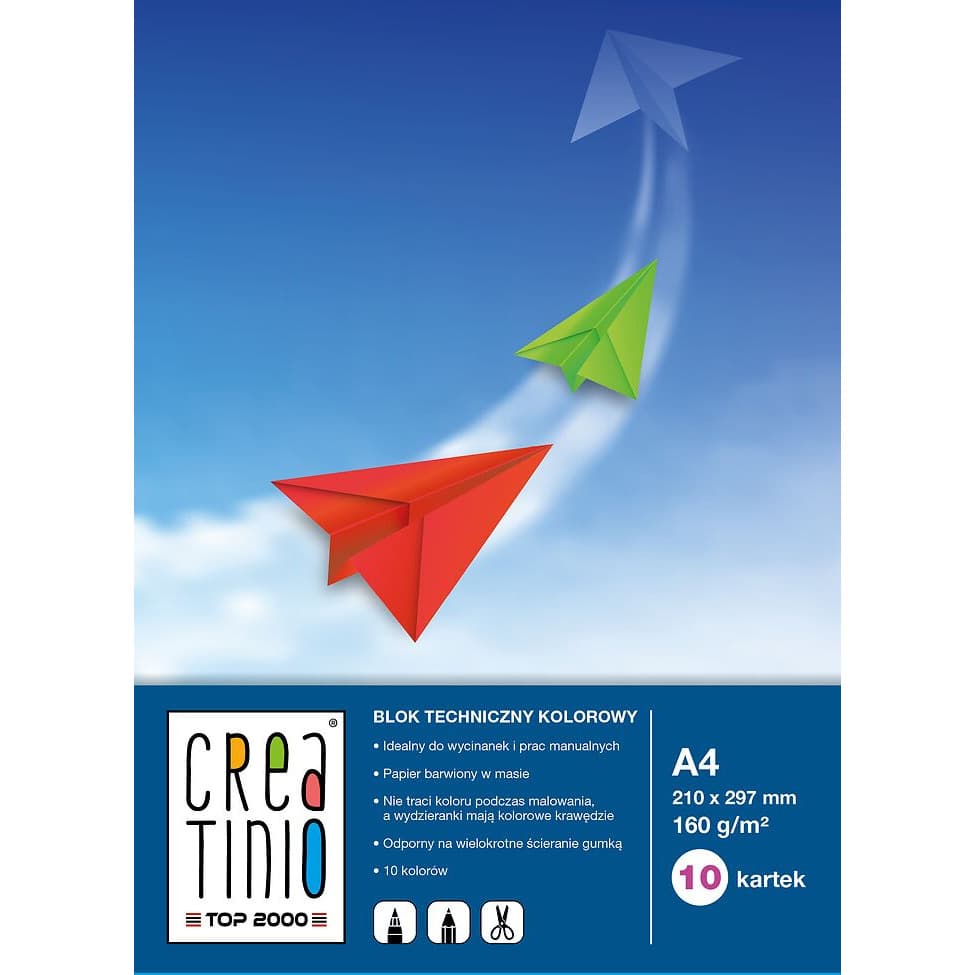 Blok techniczny A4 10k 160g CREATINIO kolor. 400079851