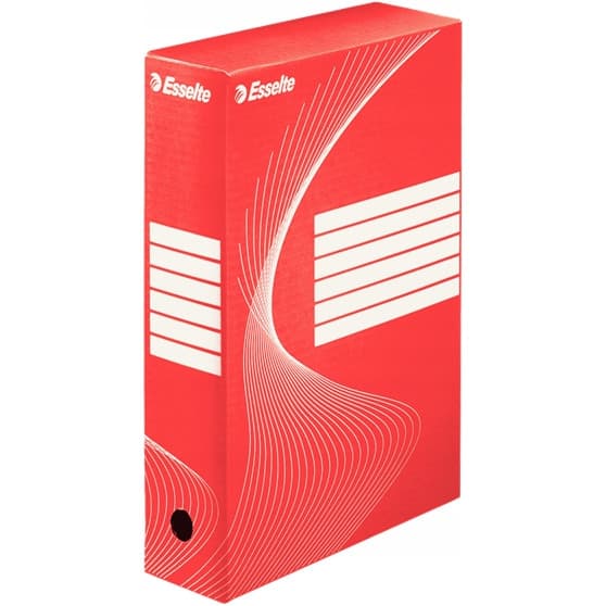 Pudło archiwizacyjne na dokumenty 80mm Standard czerwone 128412 ESSELTE