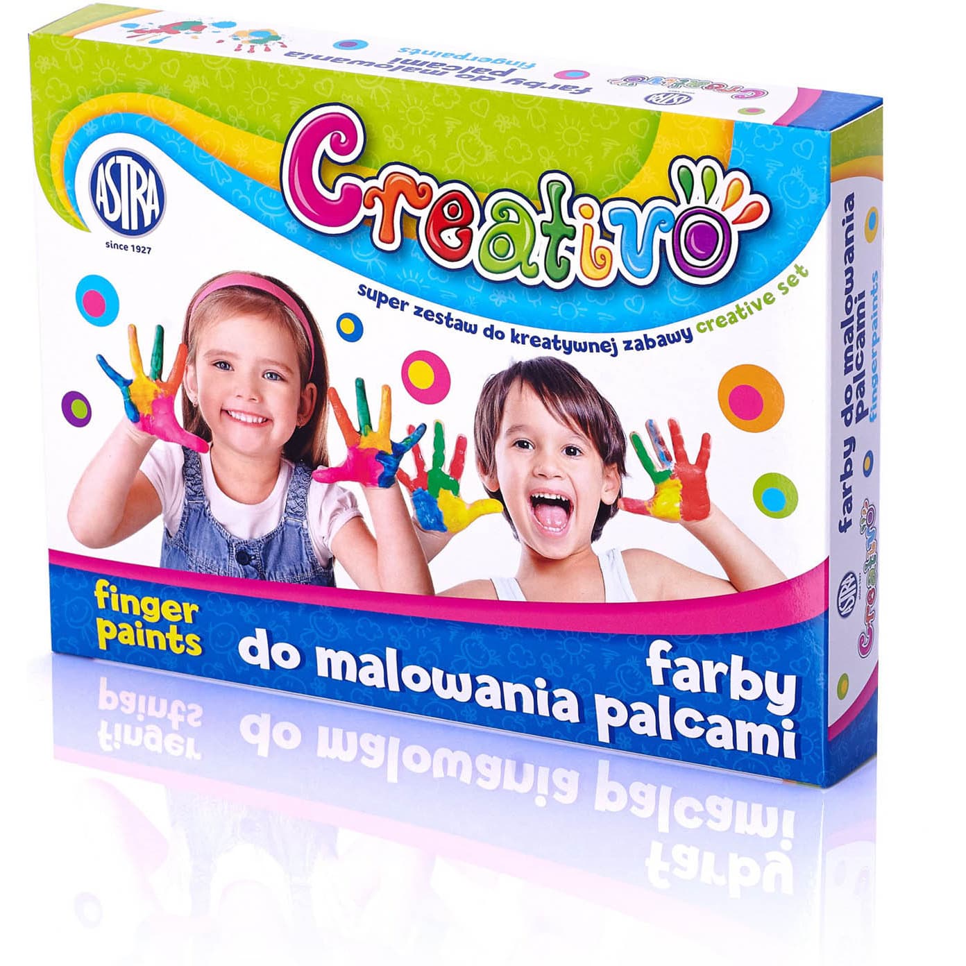 Farby do malowania palcami 4 kolory CREATIVO 320112002 ASTRA