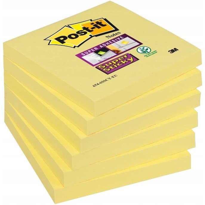 Bloczek samoprzylepny POST-IT 76x76mm 90kartek żółty Super Sticky 70005197911 3M