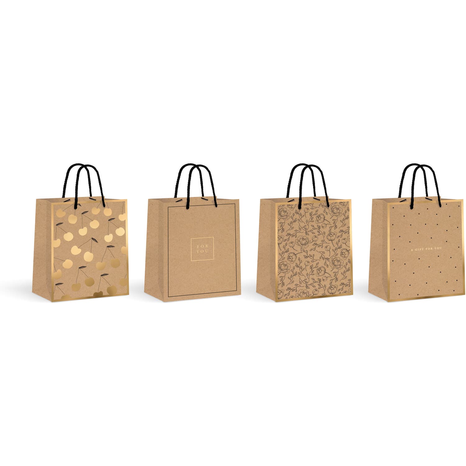 Torebka prezentowa KRAFT (12szt.) 18x23x10cm INTERDRUK