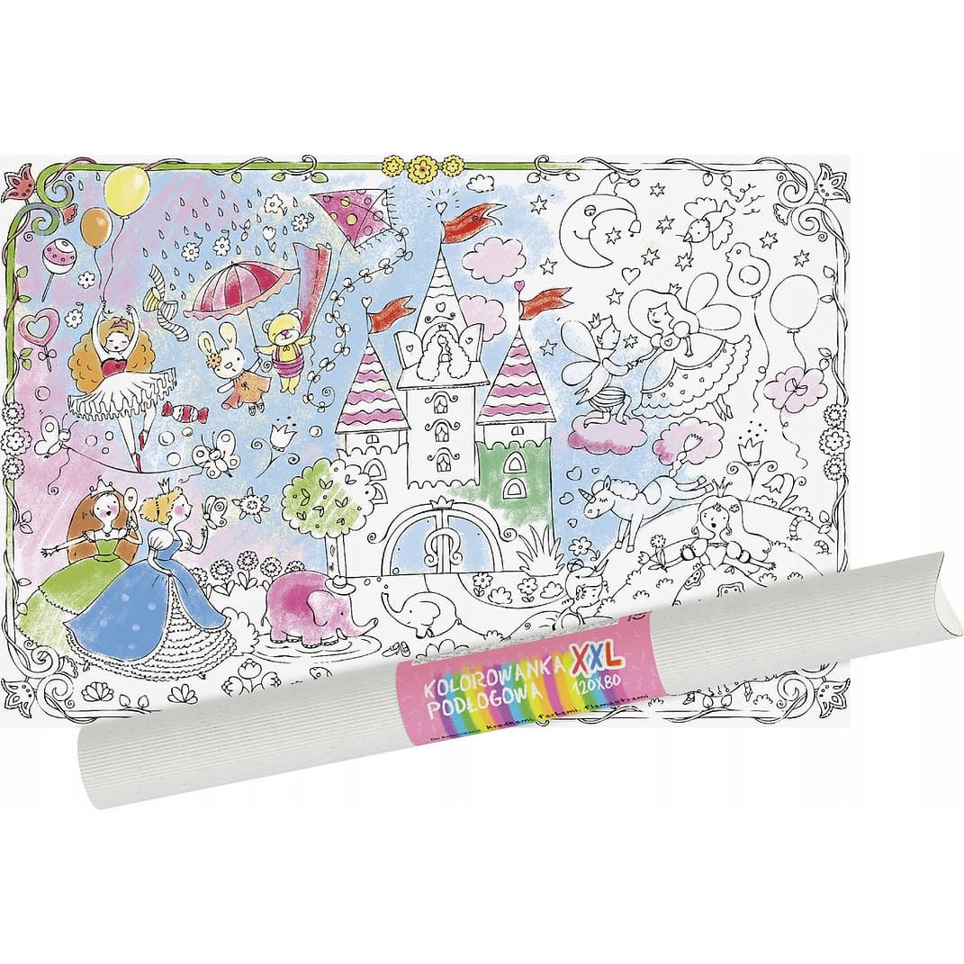 Kolorowanka podłogowa XXL 120x80cm Zamek Księżniczek PP-000103 MONUMI