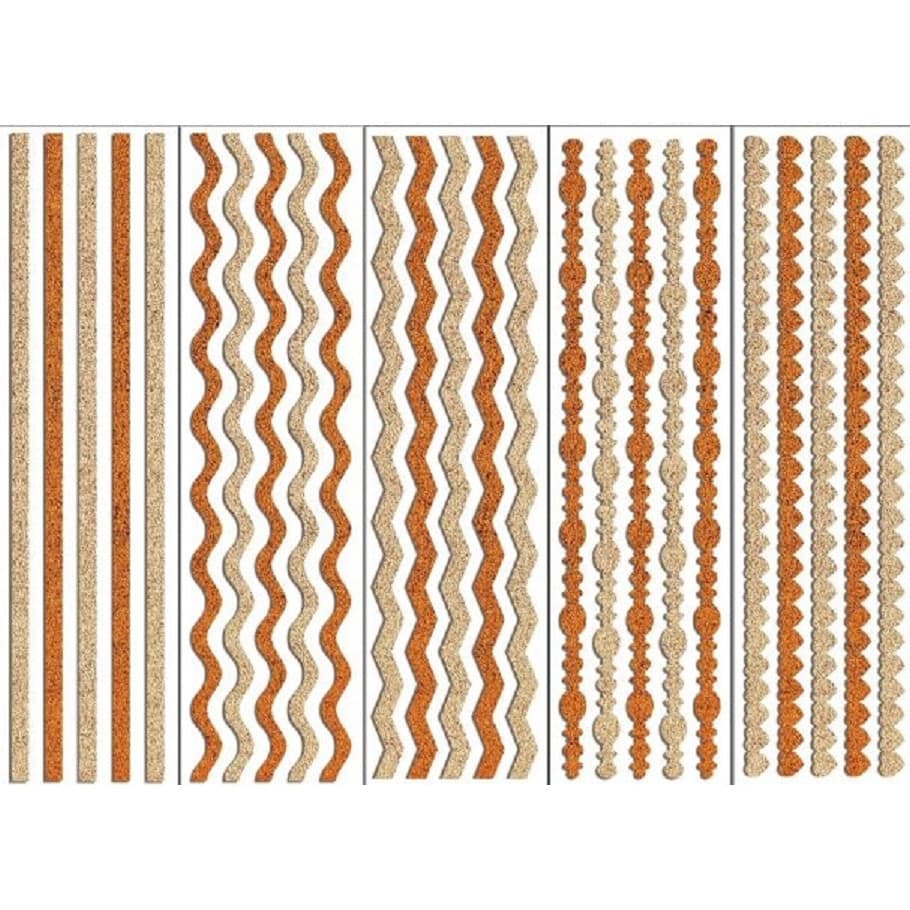 Wstążki samoprzylepne paski brokat odcienie złotego 30x8cm FSX4 BREWIS