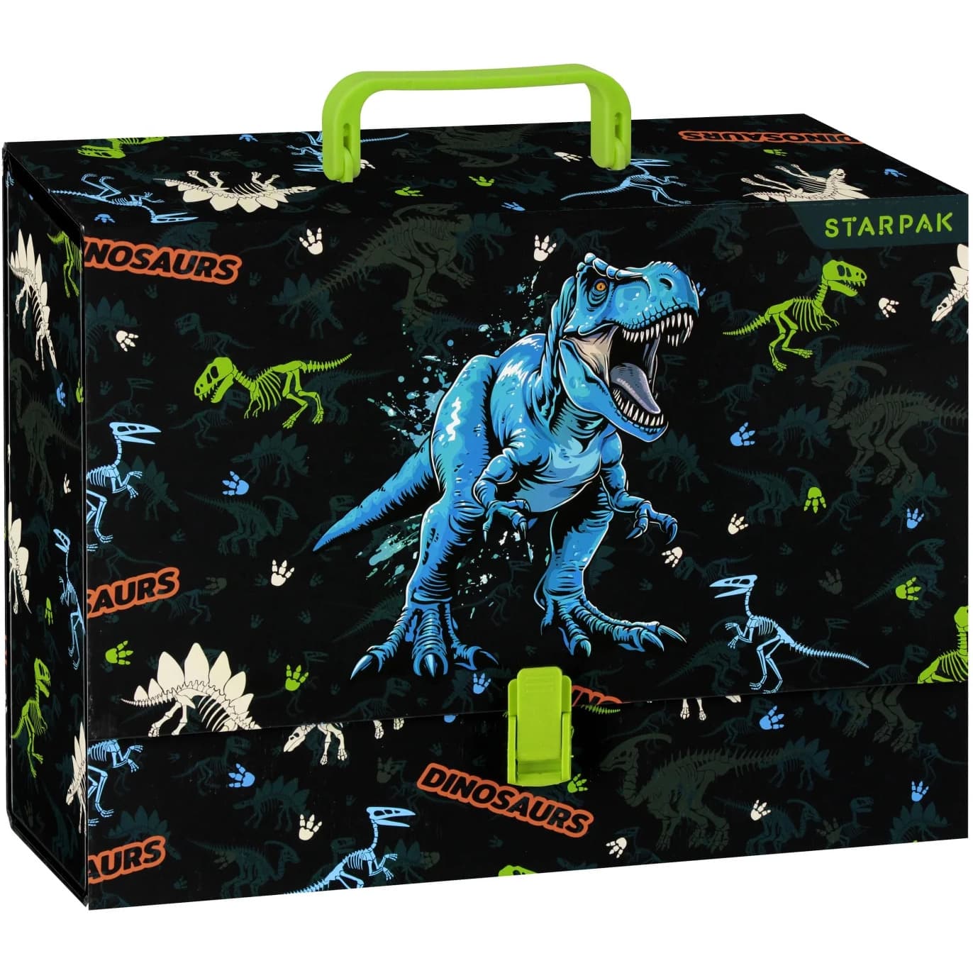 Teczka z rączką A4 9cm DINO GLOW 559319 STARPAK