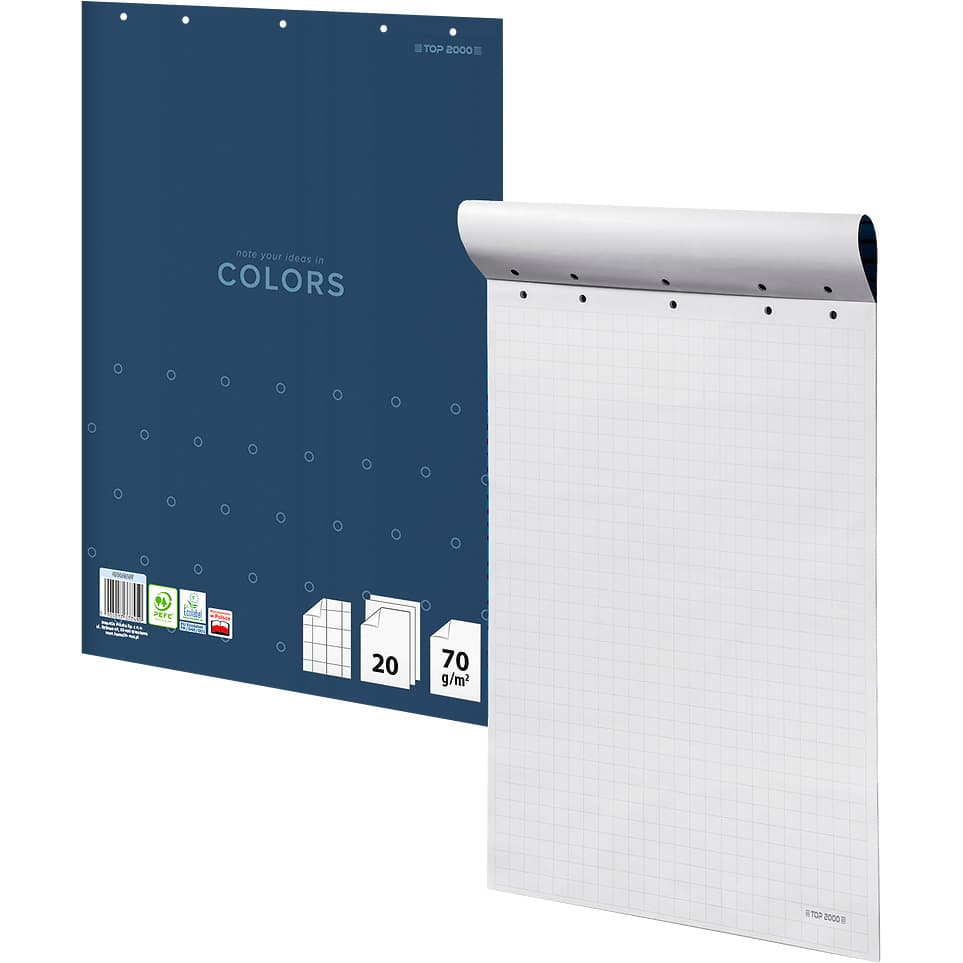 Blok flipchart COLORS 64X90 20K kratka 400169249 TOP 2000
