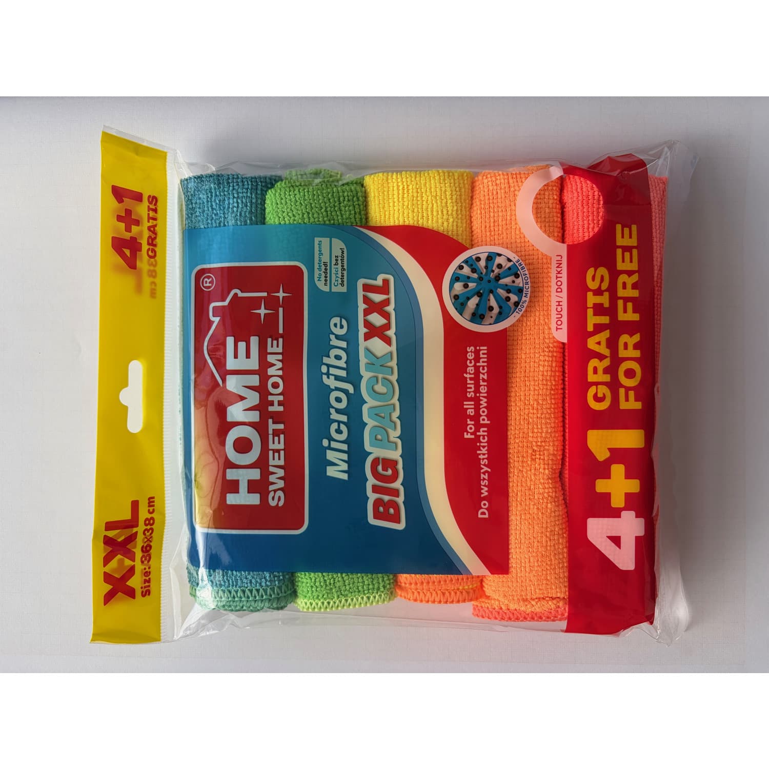 Ściereczka do kurzu MICROFIBRA XXL 36x38cm (4 sztuki + 1gratis) SPONTEX/HSH 19780039/400000018