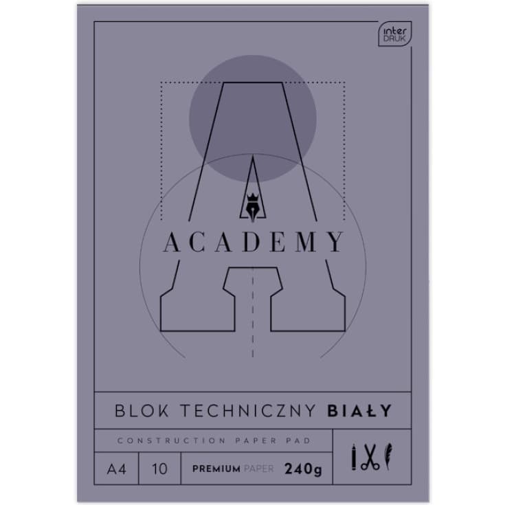 Blok techniczny A4 10 240g ACADEMY