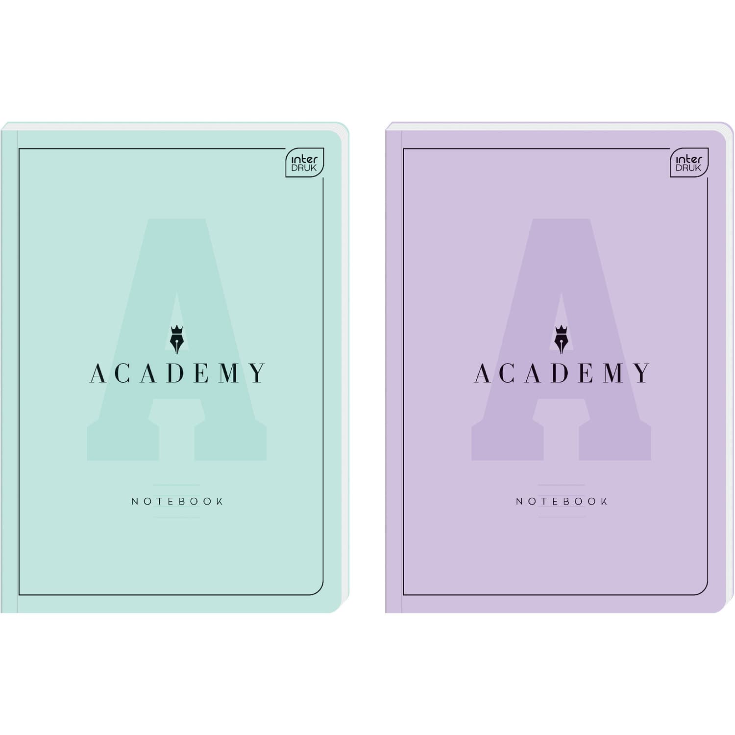 Brulion A4 96k. linia M 90g ACADEMY PASTEL