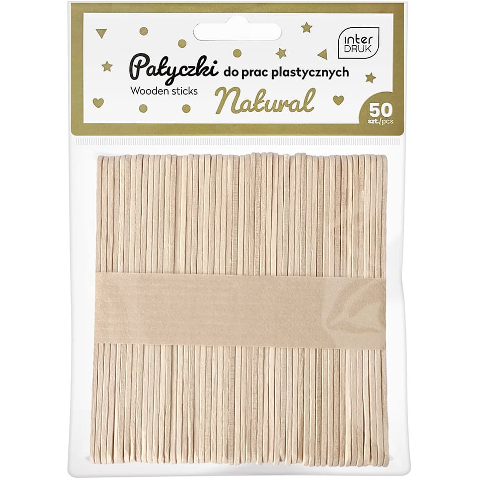 Naturalne patyczki do prac plastycznych 113x10 50szt. INTERDRUK