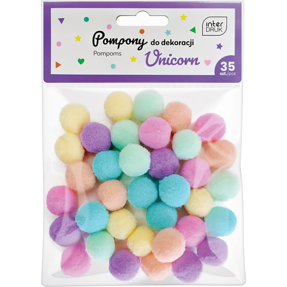 Pompony do dekoracji 20mm, 36szt. UNICORN INTERDRUK