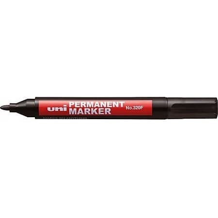 Marker permanentny UNI NO-320F okrągły czerwony