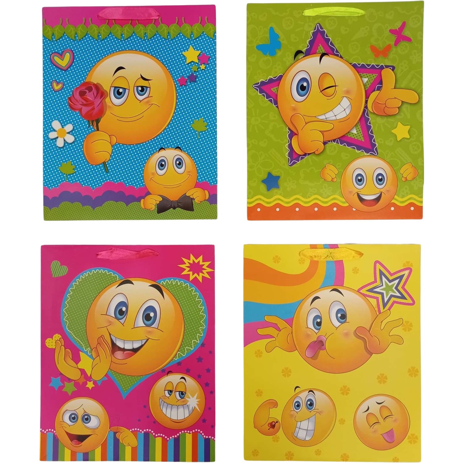 Torebka prezentowa dla dzieci EMOJI A4 26x32x12cm ROZETTE