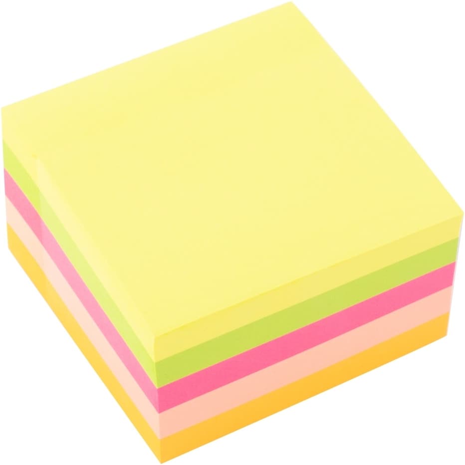 Bloczek samoprzylepny 75x75mm 400k neonowy D.RECT (009328)