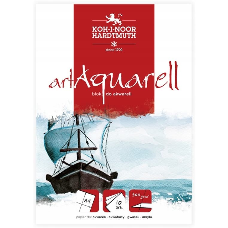 Blok akwarelowy A4 300g. 10 arkuszy ART AQUARELL BLO-AKA4AR KOH-I-NOOR