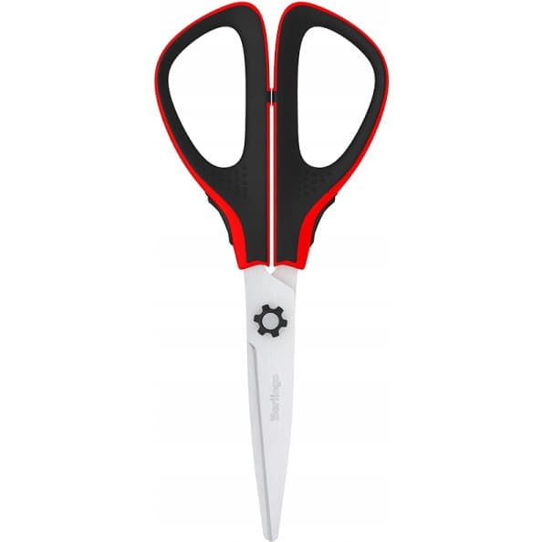Nożyczki 17,5cm Easycut 300 soft grip czerwone 326316 BERLINGO