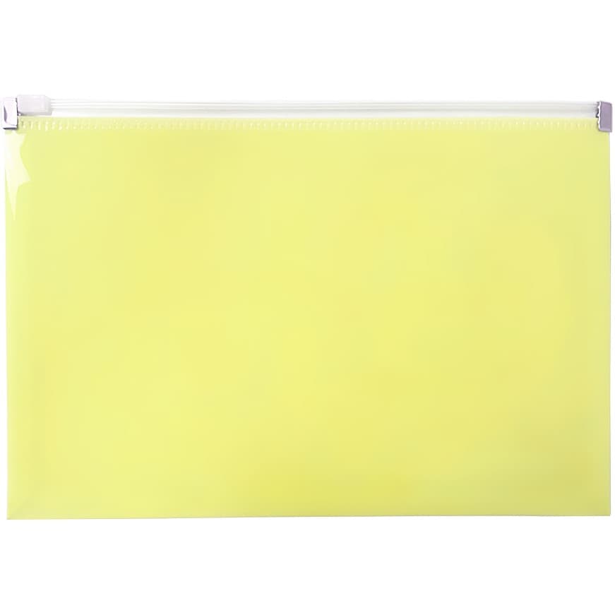 Teczka na dokumenty A5 na suwak PP pastelowy żółty TSP-A5-03 BIURFOL