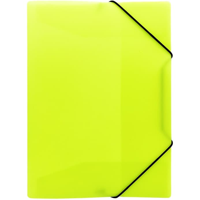 Teczka z gumką na dokumenty A4 PP neonowy żółty TG-NEON-A4-02 BIURFOL