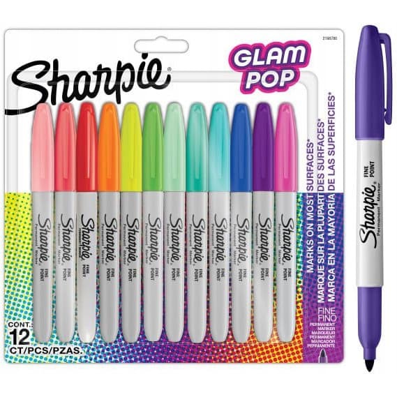 Markery permanentne SHARPIE Glam Pop (12 kolorów) 2198780