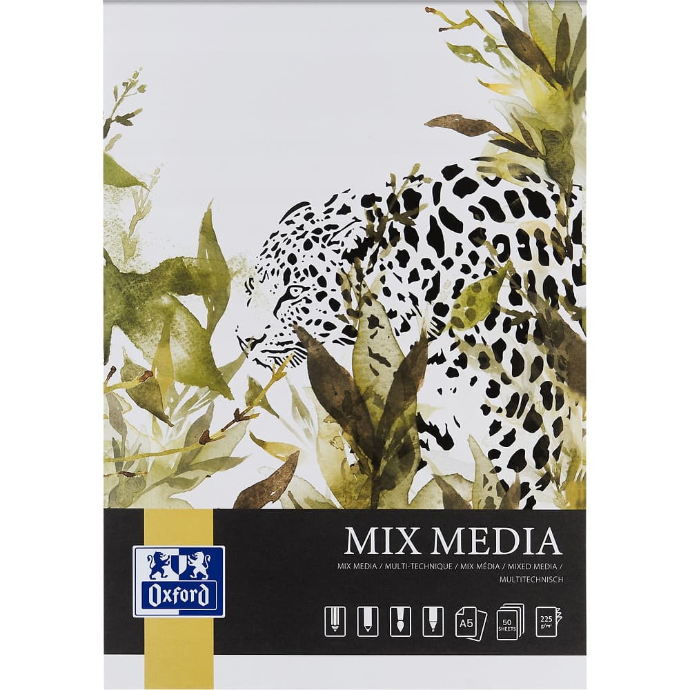Blok malarski techniczny A5 MIX MEDIA 50 kartek 225g 400183974 OXFORD