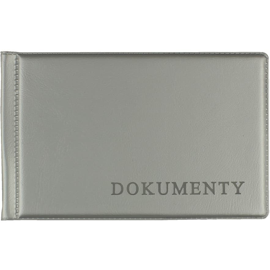Okładka na dokumet.małe silver BIURFOL KOD-02-01