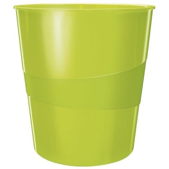 Kosz na śmieci 15L LEITZ WOW zielony metalik 52781054/52781064