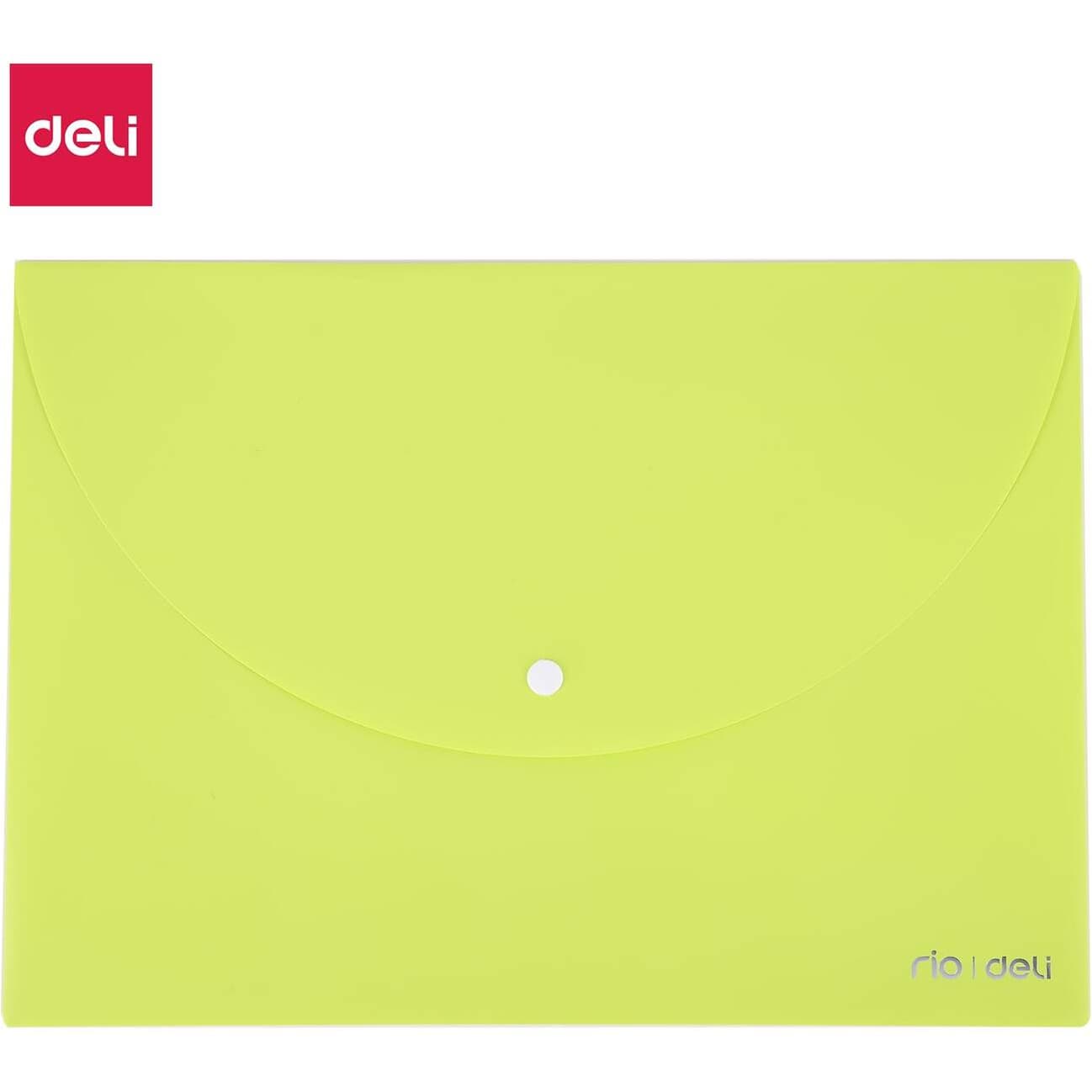 Teczka kopertowa na zatrzask A4 RIO zielona 38131 GREEN DELI