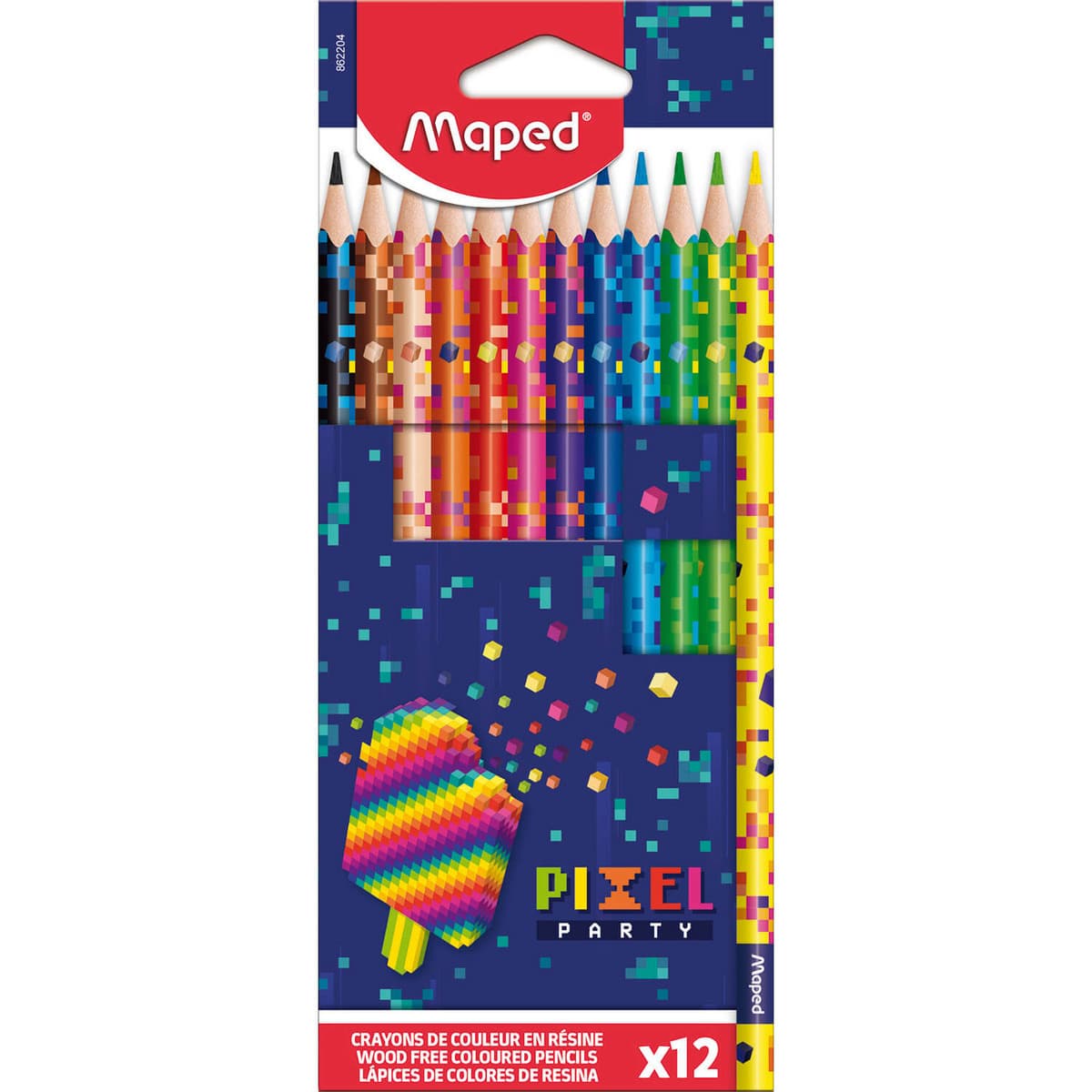 Kredki PIXEL 12 sztuk 862204 MAPED