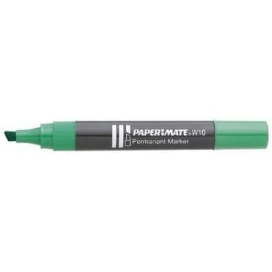 Marker permanentny W10 ścięty zielony PAPER MATE