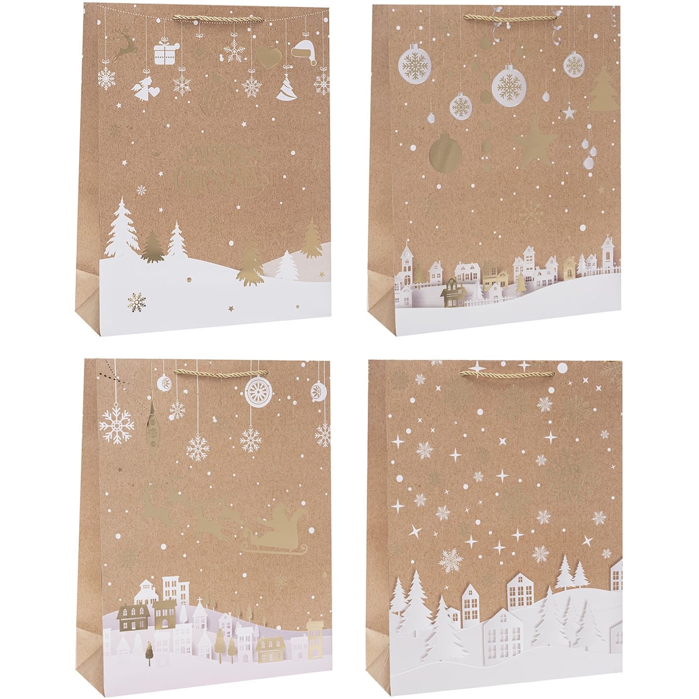 Torebka prezentowa A3 31x40x12cm BOŻE NARODZENIE TBN-24126-HS-A3 ROZETTE