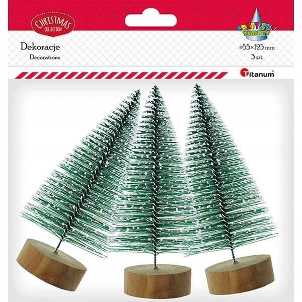 Ozdoba świąteczna choinka 5x13cm (3 sztuki) 628093 TITANUM
